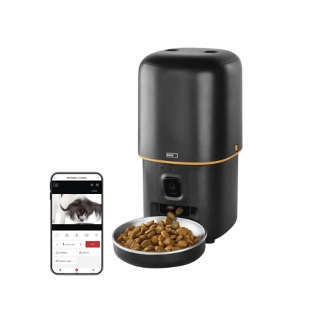 Smart automat na krmivo EMOS Pet Care s kamerou, 4 l, čierny, WiFi Tuya