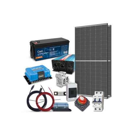 Solárna zostava ostrovná TRINA 890Wp, batéria LiFePO4 24V 100Ah, menič 24V/230VAC 2000W