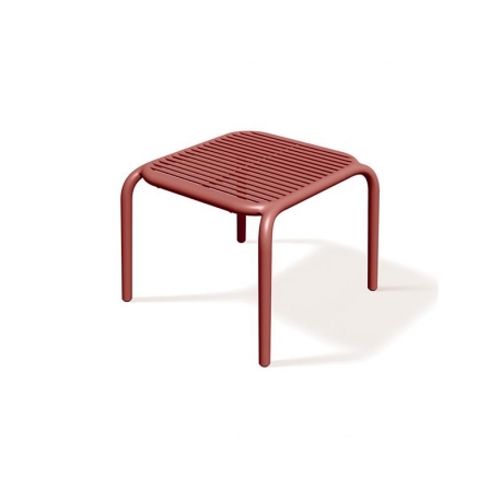 Stôl odkladací BRENE 545x535x415mm - retro červená