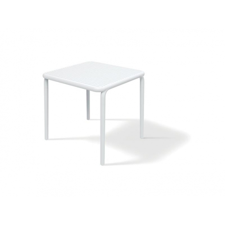 Stôl záhradný BRENE 795x795x755mm - biela