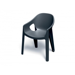 Stolička záhradná PREMO 650x560x825mm - uhoľná