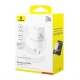 Adaptér USB BASESUS Palm White 20W