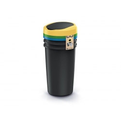 Kôš odpadkový COMPACTA R FLAP SET čierny 3x25l