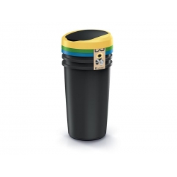 Kôš odpadkový COMPACTA R FLAP SET čierny 3x50l