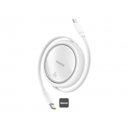 Kábel BASEUS Free2Pull USB-C/Lightning 1m White 20W