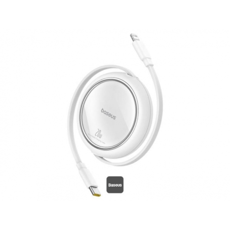 Kábel BASEUS Free2Pull USB-C/Lightning 1m White 20W