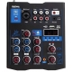 Mix pult 1x mono, 2x stereo vstup * 2x bezdrôtový VHF mikrofón * USB/MP3 * Bluetooth