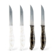Kuchynský nôž set - 15 cm - čierna/biela - 4 ks / balenie