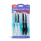 Kuchynský nôž set - 15 cm - čierna/biela - 4 ks / balenie