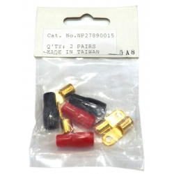 8x11mm očko, pozlátené s gumenou izoláciou, balenie obsahuje 2 páry