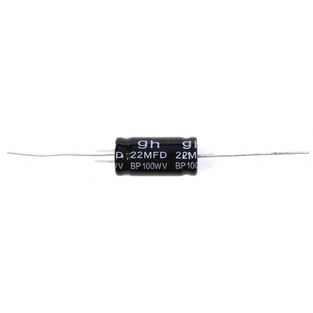 22uF bipolárny kondenzátor * axial * 100V