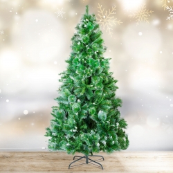 Umelý stromček - 210 cm - PVC - zasnežený