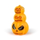 Halloweenová svetelná dekorácia - tekvica - teplá biela LED - 12 x 7,5 cm - 3 x LR1130 