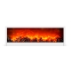 Krb s LED plameňom - biela - na batérie / USB - 60 x 10 x 20 cm