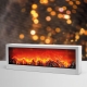 Krb s LED plameňom - biela - na batérie / USB - 60 x 10 x 20 cm
