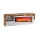 Krb s LED plameňom - biela - na batérie / USB - 60 x 10 x 20 cm