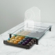 Kovový stojan na kávové kapsule – na 60 kapsúl Nespresso – 410 x 260 x 60 mm – matná čierna