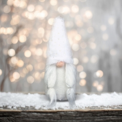 Textilná dekorácia - škriatok - 22 x 8 x 8 cm