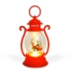 Vianočná dekorácia – lampáš – Santa – červený – 16,5 x 7 cm – 3 x LR44