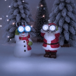 Solárna vianočná dekorácia – studená biela – 3 druhy – 8 x 7,5 x 14 cm