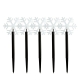 Vianočná lampa – 5 LED – ľadový kryštál – 34,5 cm – teplá biela – 3 x AA
