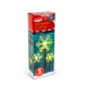Vianočná lampa – 5 LED – ľadový kryštál – 34,5 cm – teplá biela – 3 x AA