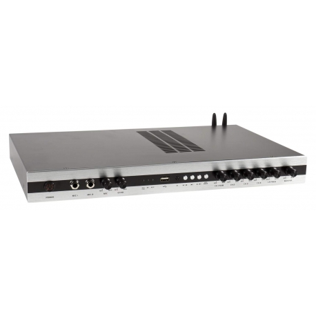 4-kanálový stereo zosilňovač * 4x120W/4ohm * USB/MP3/BT * Wifi/LAN internetové rádio