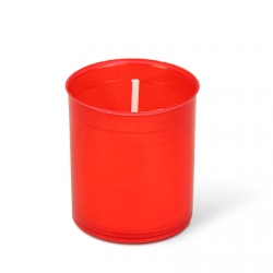 Sada 6 sviečok do lampáša, farba: červená - Ø4,3 cm