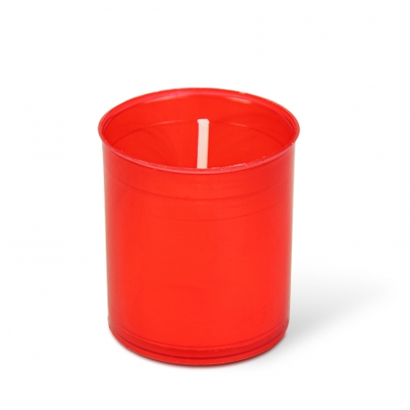 Sada 6 sviečok do lampáša, farba: červená - Ø4,3 cm