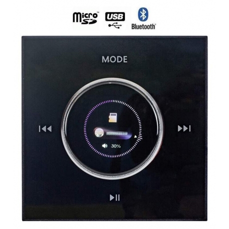 Moderný stenový MP3 prehrávač so zosilňovačom * 4x 25W * USB/microSD/MP3/BT * FM tuner * AUX * DO