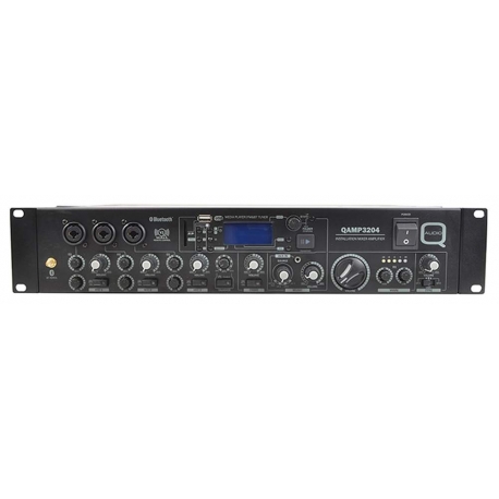 Stereo zosilňovač Q-audio * 2x160W/4ohm * režim Stereo/2-zóny * USB/SD/MP3 * Bluetooth * FM tuner