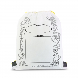 Vyfarbovateľný vak na prezúvky – so 4 fixkami – 33 x 27 cm