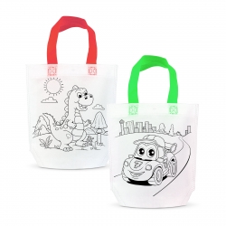 Darčeková taška na vyfarbenie – so 4 fixkami – 24 x 22 cm – 2 druhy