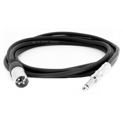 3m * nesymetrický profesionálny prepojovací kábel * Konektory: XLR/M/ (canon) - Jack 6,3mm