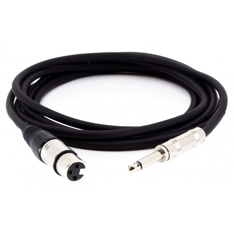 3m * nesymetrický profesionálny prepojovací kábel * Konektory: XLR/F/ (canon) - Jack 6,3mm