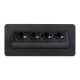 Skrytá zásuvka – 4-násobná – Výklopné prevedenie – čierna