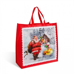 Vianočná darčeková taška – červená – 45 x 44 x 19 cm