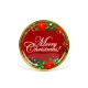 Vianočný tanier – plastový – „Merry Christmas” – 22 cm