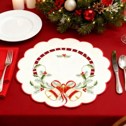 Vianočný obrus - vyšívaný - 29 cm - 3 druhy