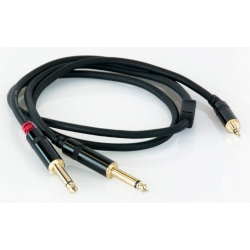 5m prepojovací kábel 1x Stereo Jack 3,5mm - 2x mono Jack 6,3mm