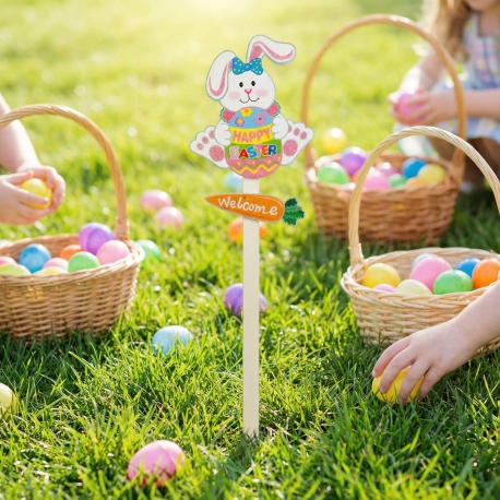 Veľkonočná dekorácia - zapichovací zajačik - 70 cm
