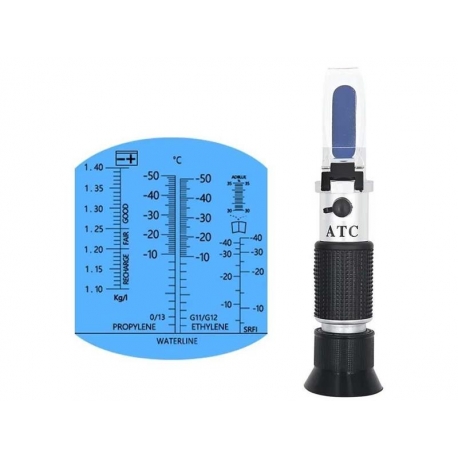 Refraktometer pre auto, tester chladiacej kvapaliny, kyseliny AKU, ADblue