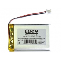 Nabíjacie batérie LiPo 3,7V/1200mAh 673450 HADEX