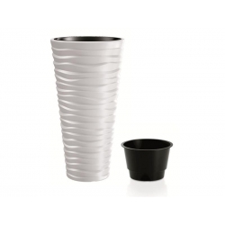 Kvetináč SAND SLIM biely 34,9cm