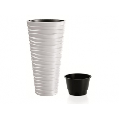 Kvetináč SAND SLIM biely 34,9cm