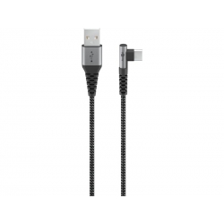 Kábel GOOBAY 64657 USB/USB-C 2m Space Grey/Silver