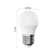 LED žiarovka E27 2,5W Classic Mini Globe biela prírodná EMOS ZQ6D13