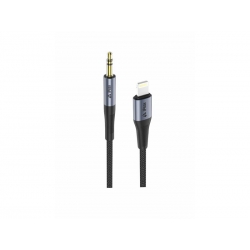 Adaptér iPEAX 90010138 Lightning / JACK 3,5mm (pre počúvanie hudby) Black