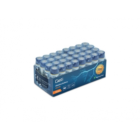 Batérie AA (LR6) alkalická GETI 1,5V 32ks