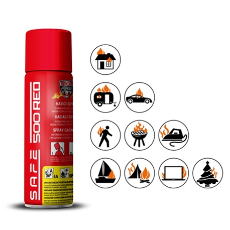 Hasiaci sprej SAFE 500 RED 500ml pena